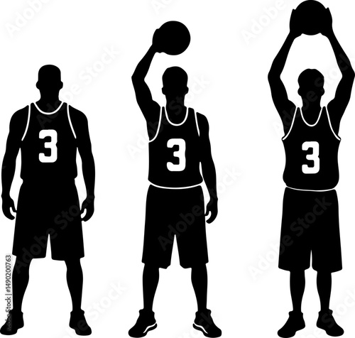 Basketball Action Silhouettes