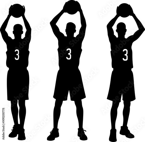 Basketball Action Silhouettes