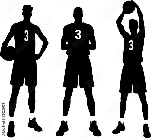 Basketball Action Silhouettes