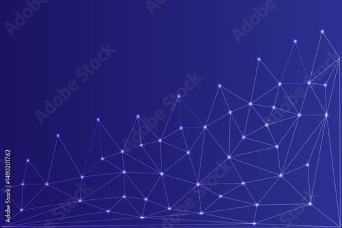 Low Poly Background on Dark Blue Gradient – Modern, Geometric, and Minimalist Abstract Design for Digital Art, 3D Modeling, Wallpapers, and Futuristic Graphics	
