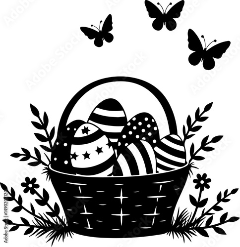 Happy Easter Bunny Wreath" Easter day vector 