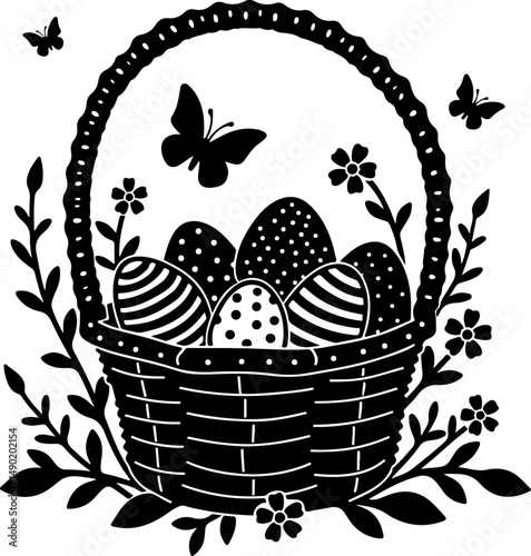 Happy Easter Bunny Wreath" Easter day vector 