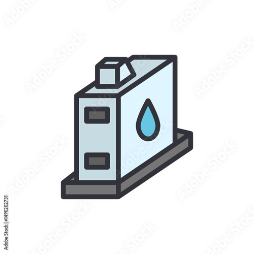 Isolated Ink Cartridge Vector Illustration With A Transparent Canvas