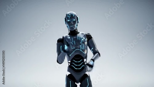 3d render of a robot dancing