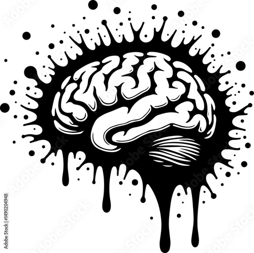 Drip Mind Explosion" vector design