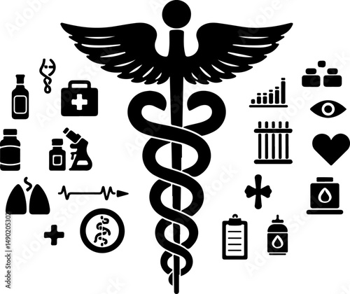 Medical Emblem of Healing" vector