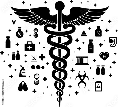 Medical Emblem of Healing" vector