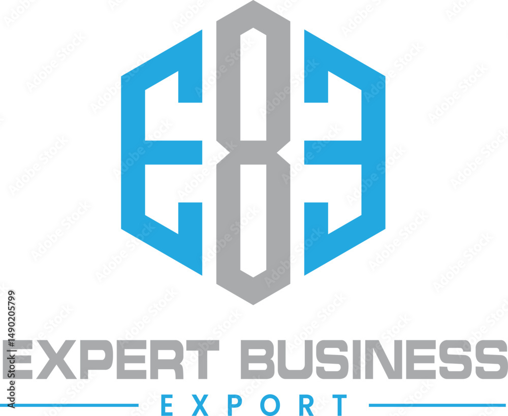 Obraz premium Expert Business Export - EBE Logo Design