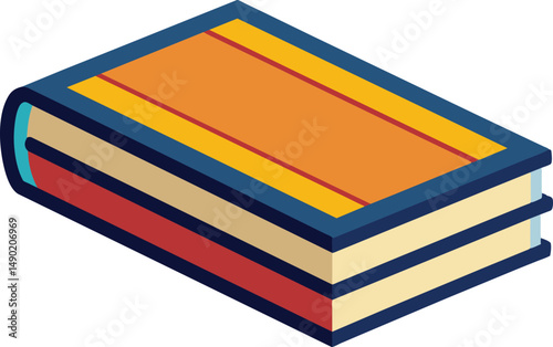 Stacked Books Icon Education Graphic Design