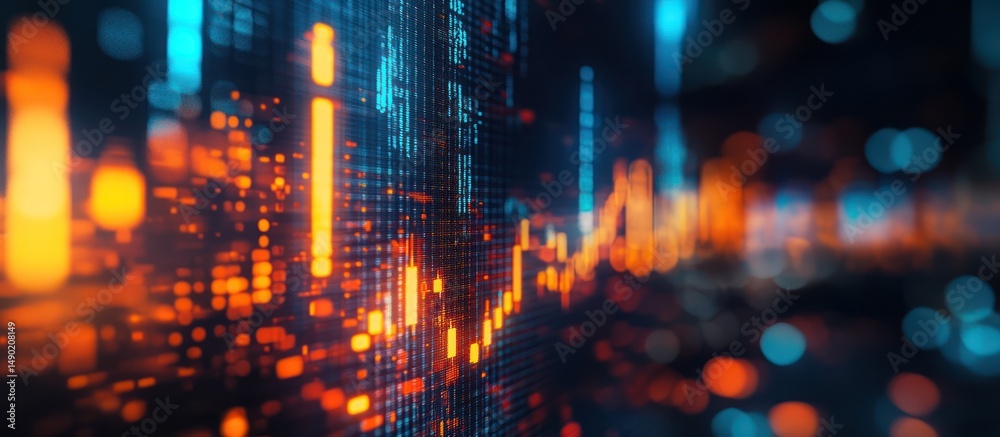 Obraz premium Abstract financial data visualization