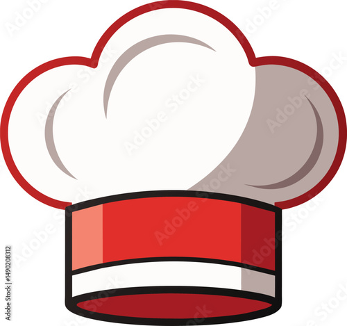 Red Chef Hat Cooking Food Icon Design