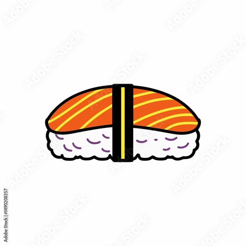 Sushi Nigiri Salmon Delicacy