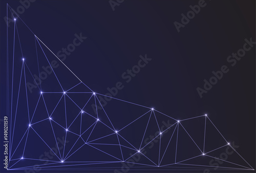 Low Poly Background on Dark Blue Gradient – Modern, Geometric, and Minimalist Abstract Design for Digital Art, 3D Modeling, Wallpapers, and Futuristic Graphics	
