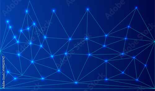 Low Poly Background on Dark Blue Gradient – Modern, Geometric, and Minimalist Abstract Design for Digital Art, 3D Modeling, Wallpapers, and Futuristic Graphics	