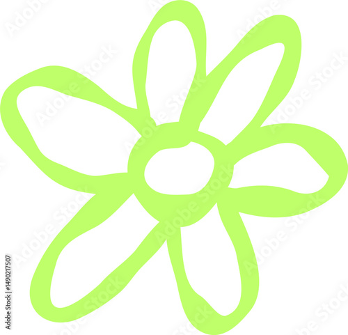 Hand Drawn Cute Neon Leafs