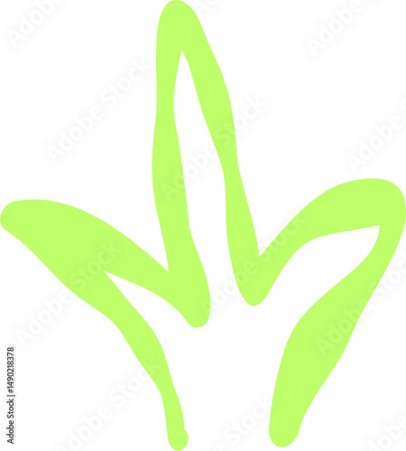 Bold Ink Neon Leaf Artwork