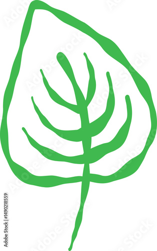 Bold Ink Cute Floral Leafs