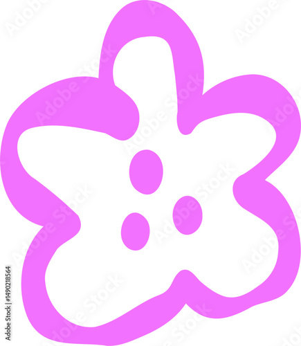 Floral Leafs In Vibrant Neon Ink