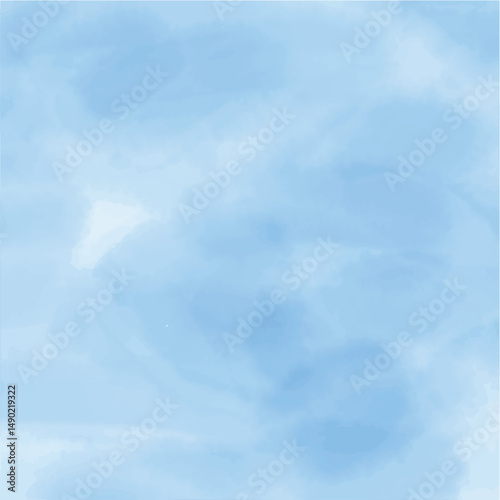 Abstract Blue Vector Watercolor-Inspired Background with Subtle Shades.  Abstract blue watercolor-style texture featuring light and airy designs perfect for backgrounds and creative projects.