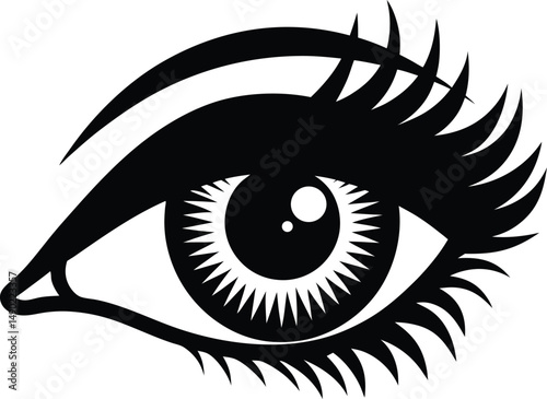 Close Up Silhouette of Human Eye photo