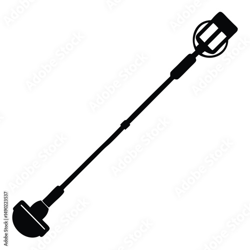 Silhouette of Handheld Mine Detector
