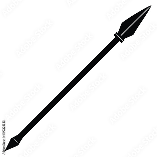 Wallpaper Mural Outline of Traditional Spear with Sharp Point Torontodigital.ca