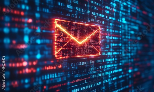 A ransomware email phishing attack on a computer screen