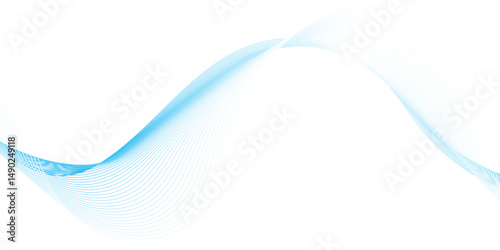Abstract blue linear wave patterns on a white background. minimalist texture, creating a modern technology background. Design element. Vector. Illustration.