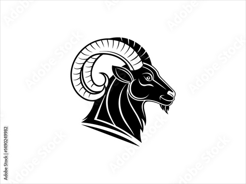 Ram logo set design vector