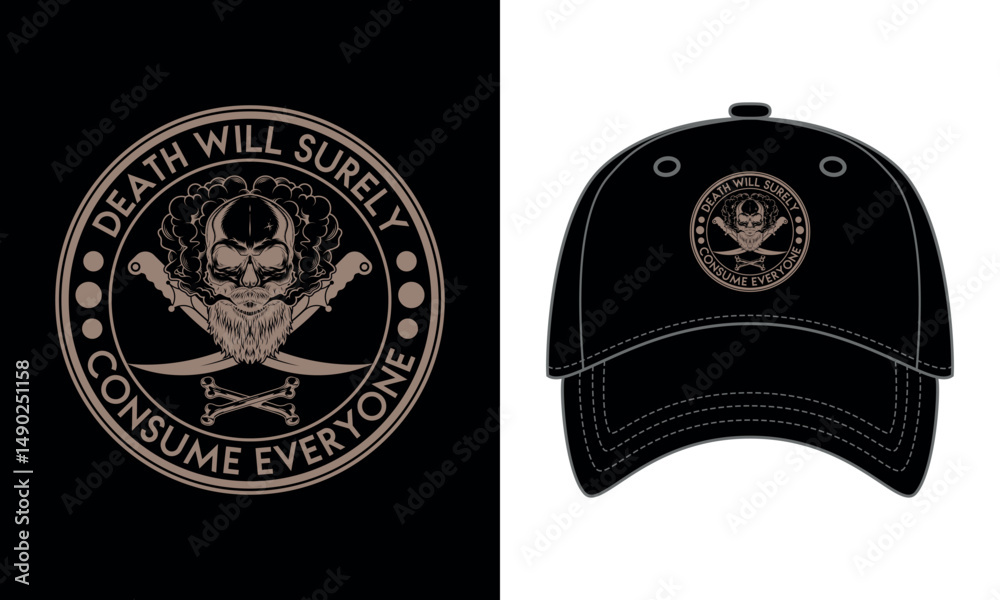 Fototapeta premium Skull cap design
