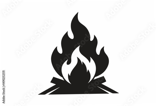 bonfire  silhouette vector