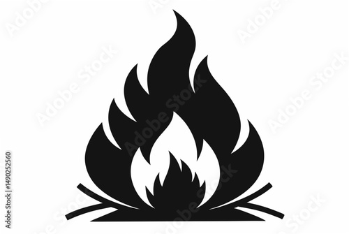 bonfire  silhouette vector