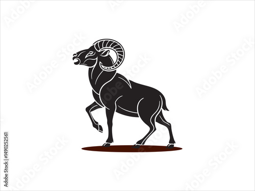 Ram logo set design vector