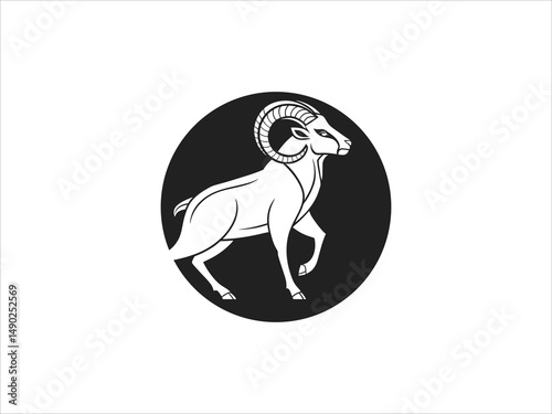 Ram logo set design vector