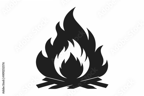 bonfire  silhouette vector