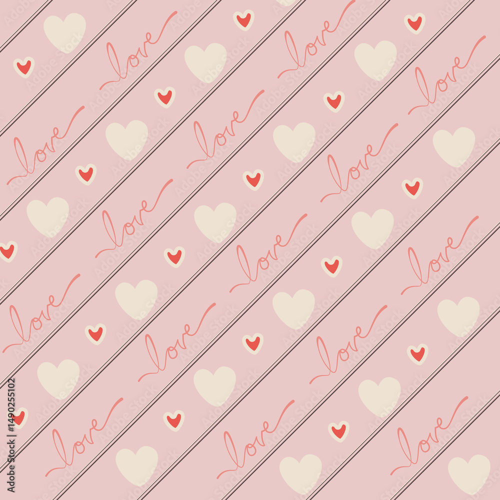 seamless pattern with hearts