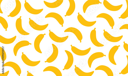 Bananas seamless pattern. Banana vector. Seamless Bananas for Wallpaper, Wrapping, Web Design, Textile, Fabric, Tile, Tablecloth