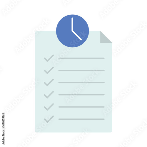 Time management checklist. Tasks completed on time.
