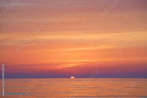 sunset over the sea