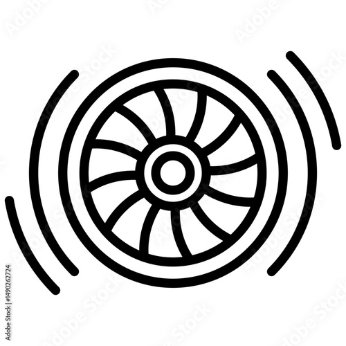 turbine line icon