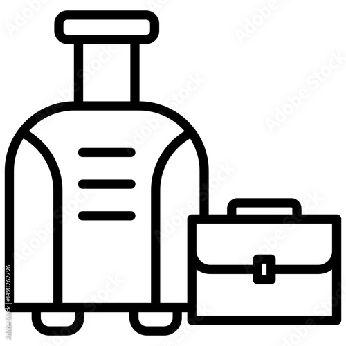suitcase line icon