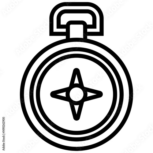 compass line icon