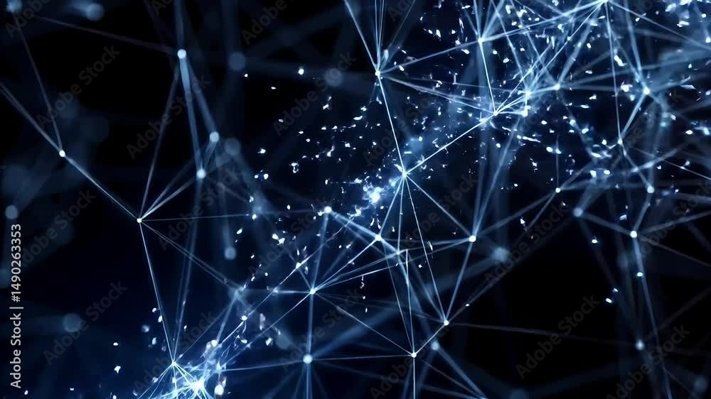 light burst on white plexus lines depicting of internet speed, download upload exchaning data on fast speed, abstract background moving