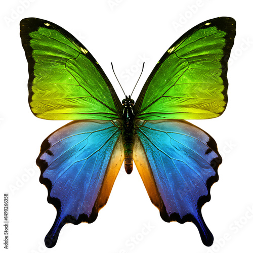 Blue Butterfly PNG Clipart | Realistic Flying Butterfly Transparent Design for Sublimation and Crafts .

