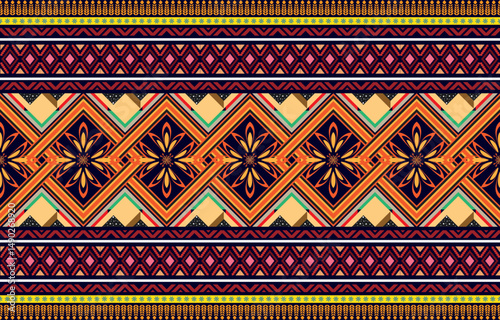 Tribal striped seamless pattern. Aztec geometric vector background. Can be used in textile design, web design for making of clothes, accessories, decorative paper, wrapping, envelope; backpacks, etc.