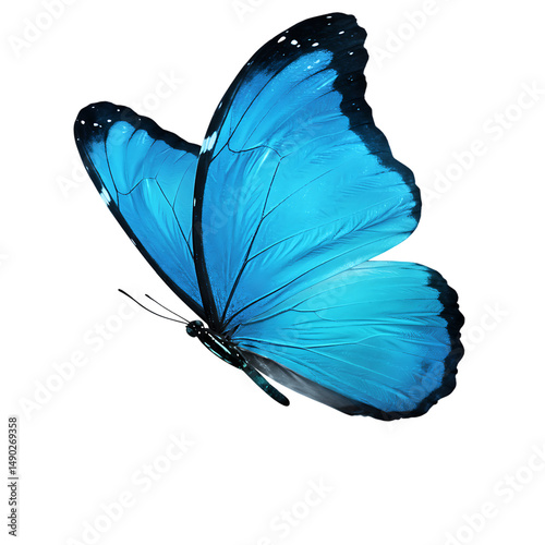 Blue Butterfly PNG Clipart | Realistic Flying Butterfly Transparent Design for Sublimation and Crafts .


