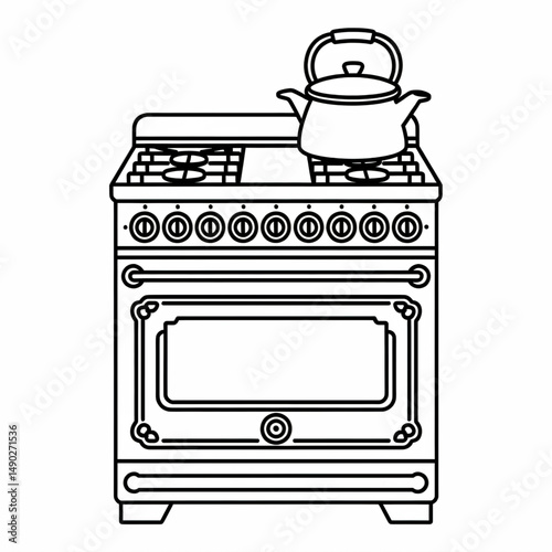 stainless steel stove coloring page