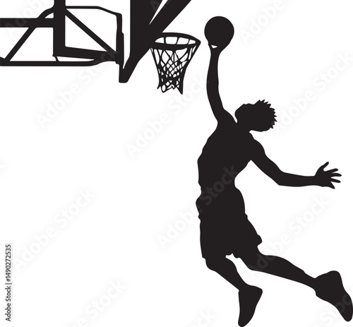 basketball player silhouette vector