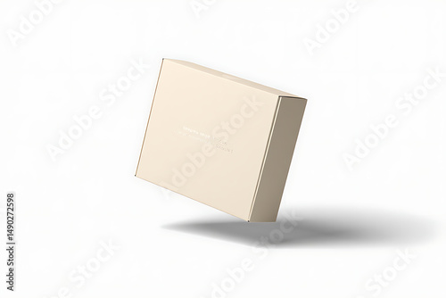Beige Box Mockup Packaging Design
