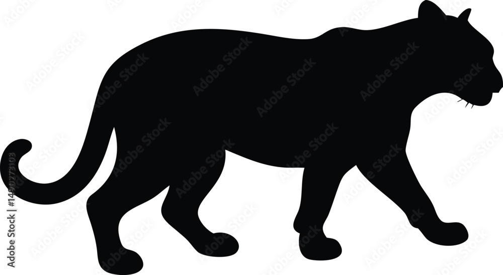 Naklejka premium lion silhouette